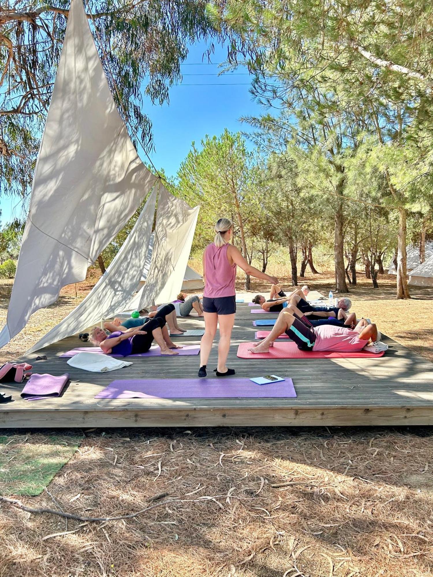 Glamping On Organic Yoga Farm With Natural Swimming Pool Near Beach Moncarapacho Luaran gambar